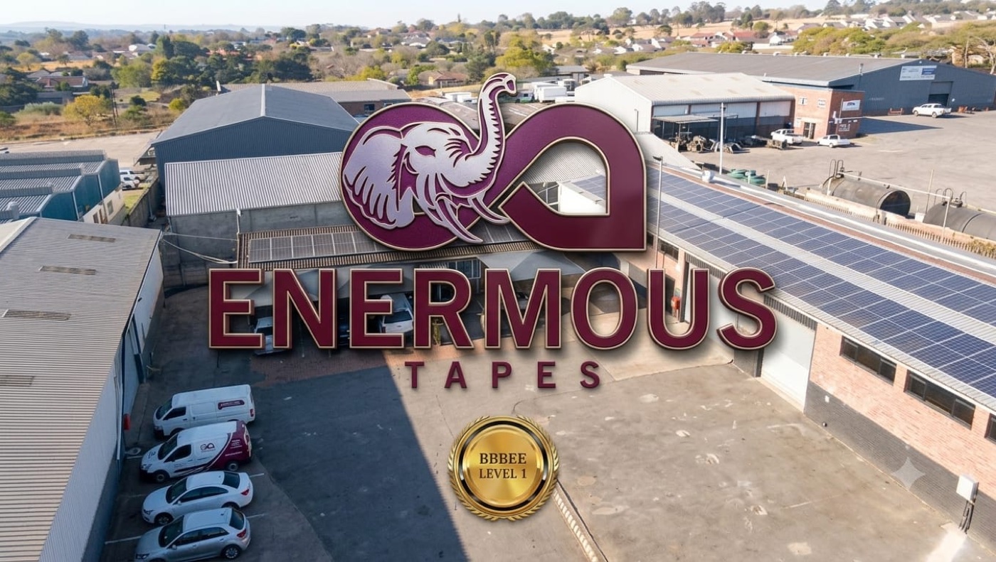 Enermous Tapes manufacturing facility in Pietermaritzburg: solar powered, B-BBEE Level 1